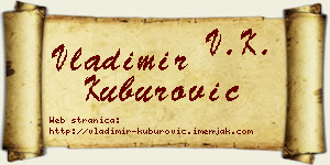 Vladimir Kuburović vizit kartica